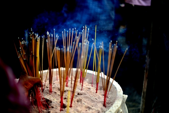 incense  at the water front 